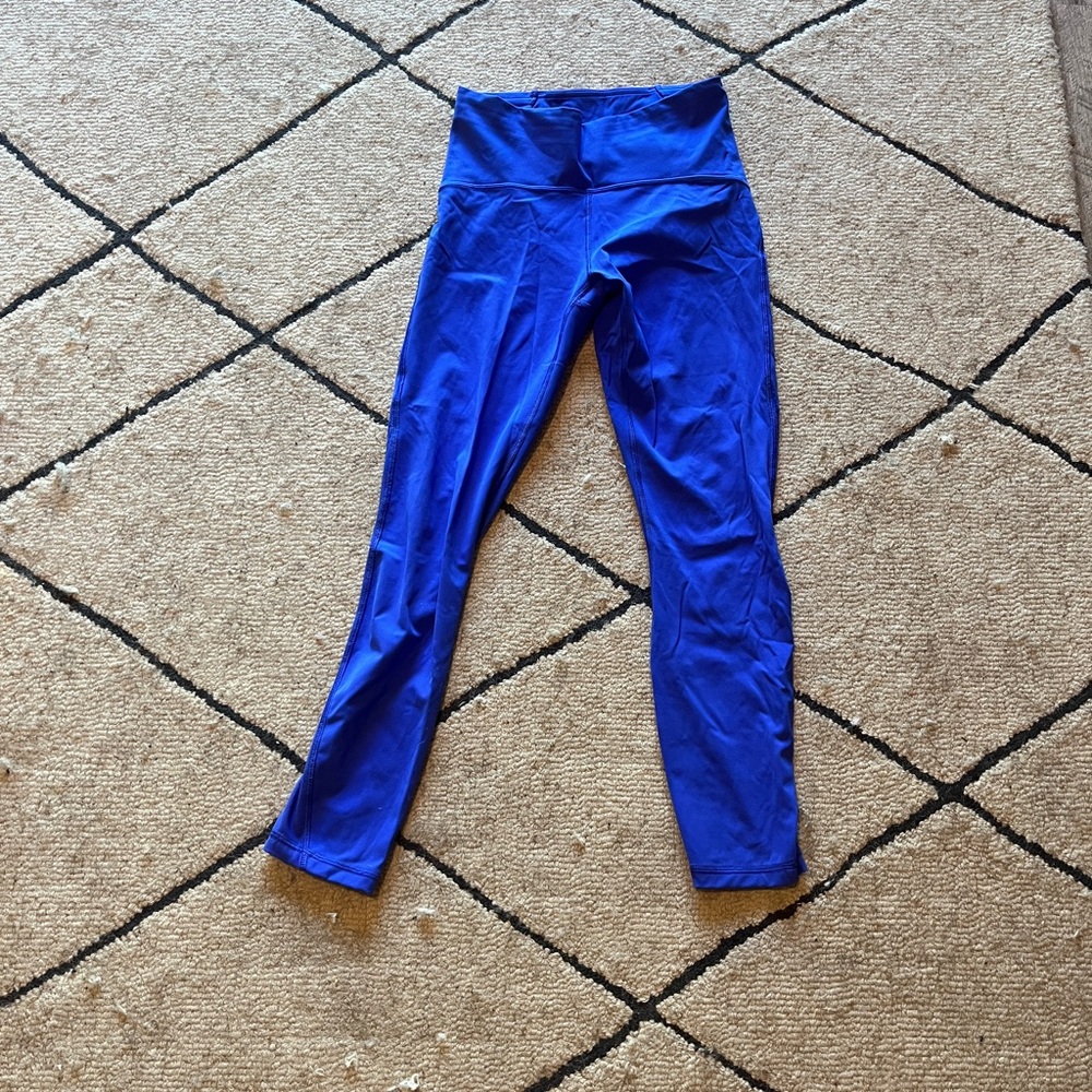 Blue lululemon running leggings